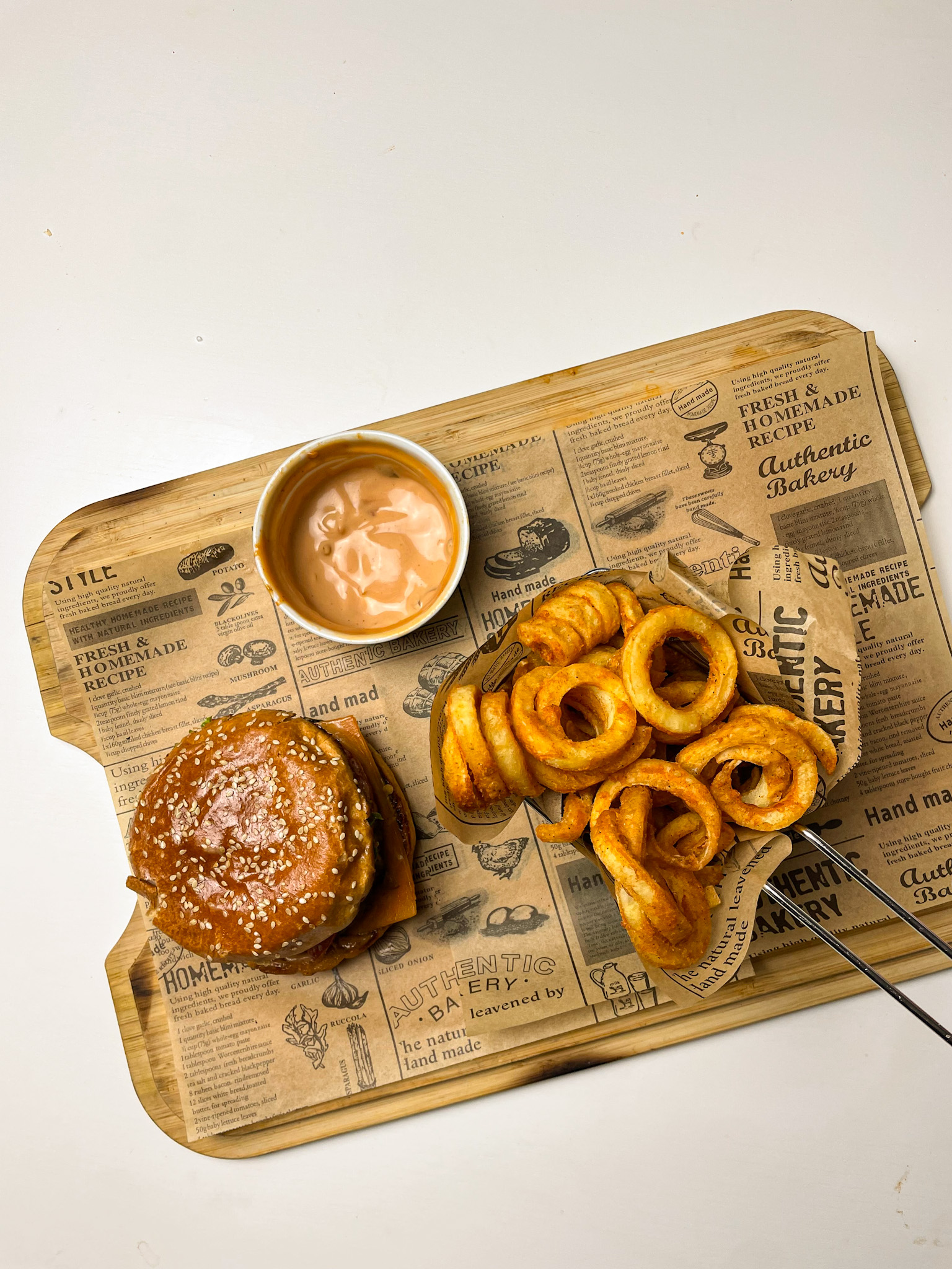 Onion Rings Double Cheeseburger