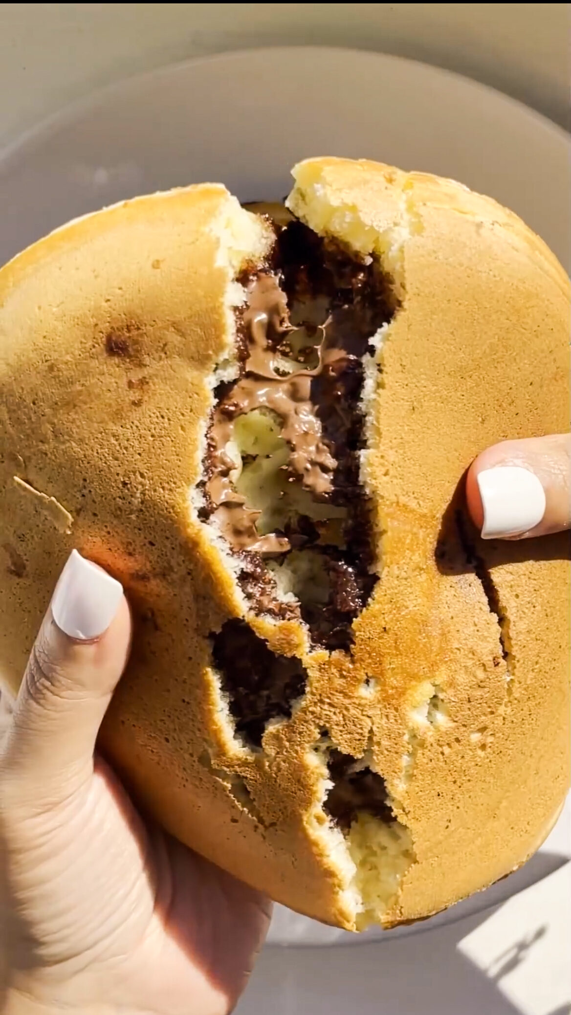 Nutella Stuffed Pancakes