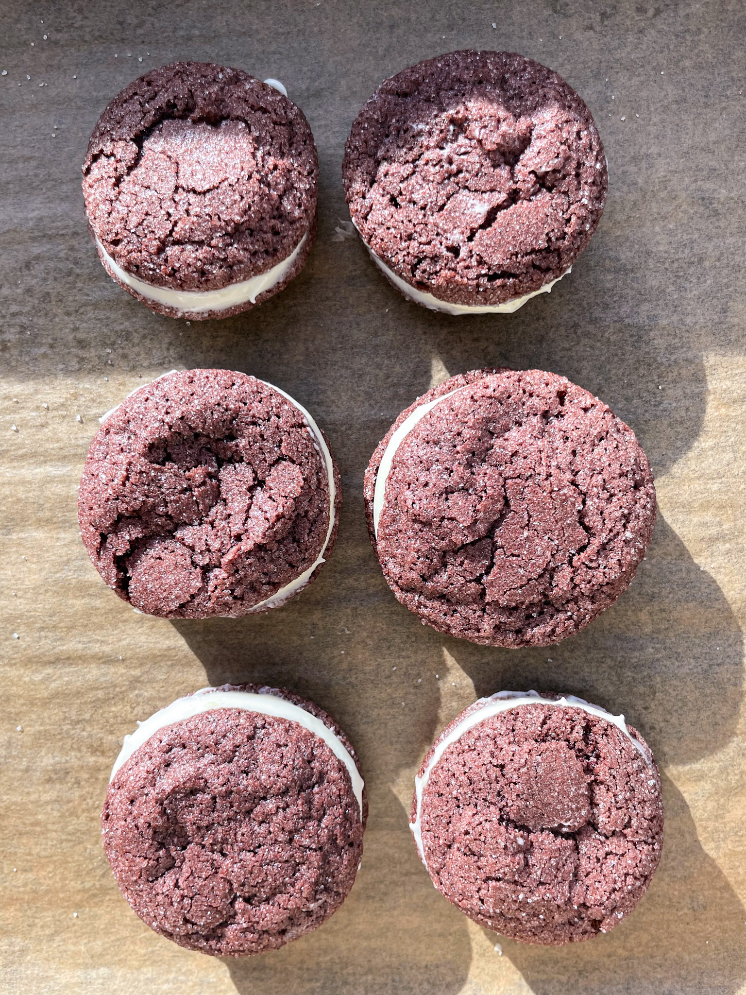 Red Velvet Sandwich Cookies