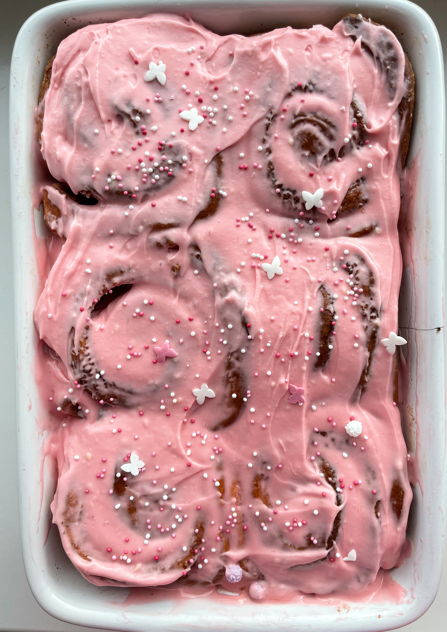 Pink Cinnamon Rolls