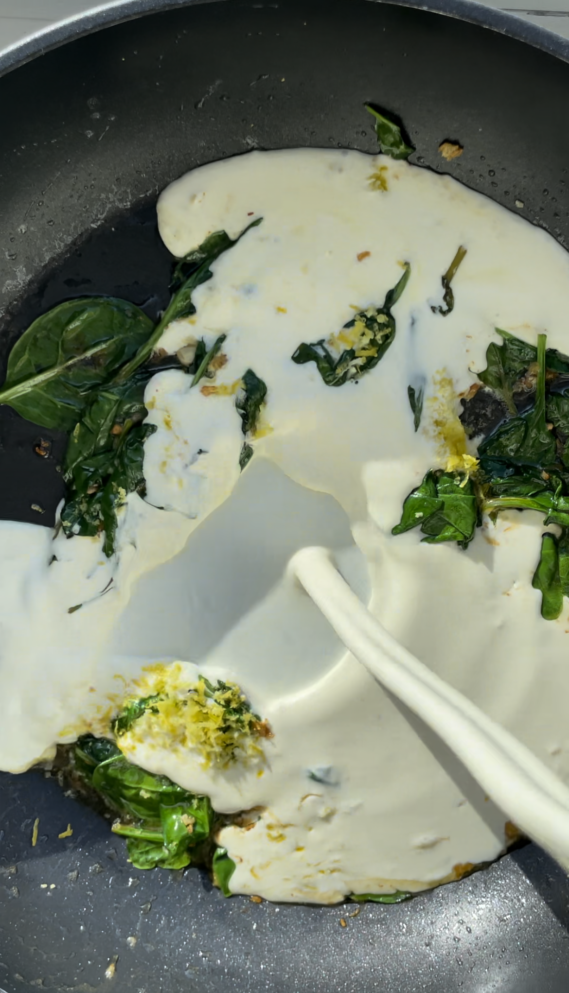 Creamy Spinach Lemon Pasta