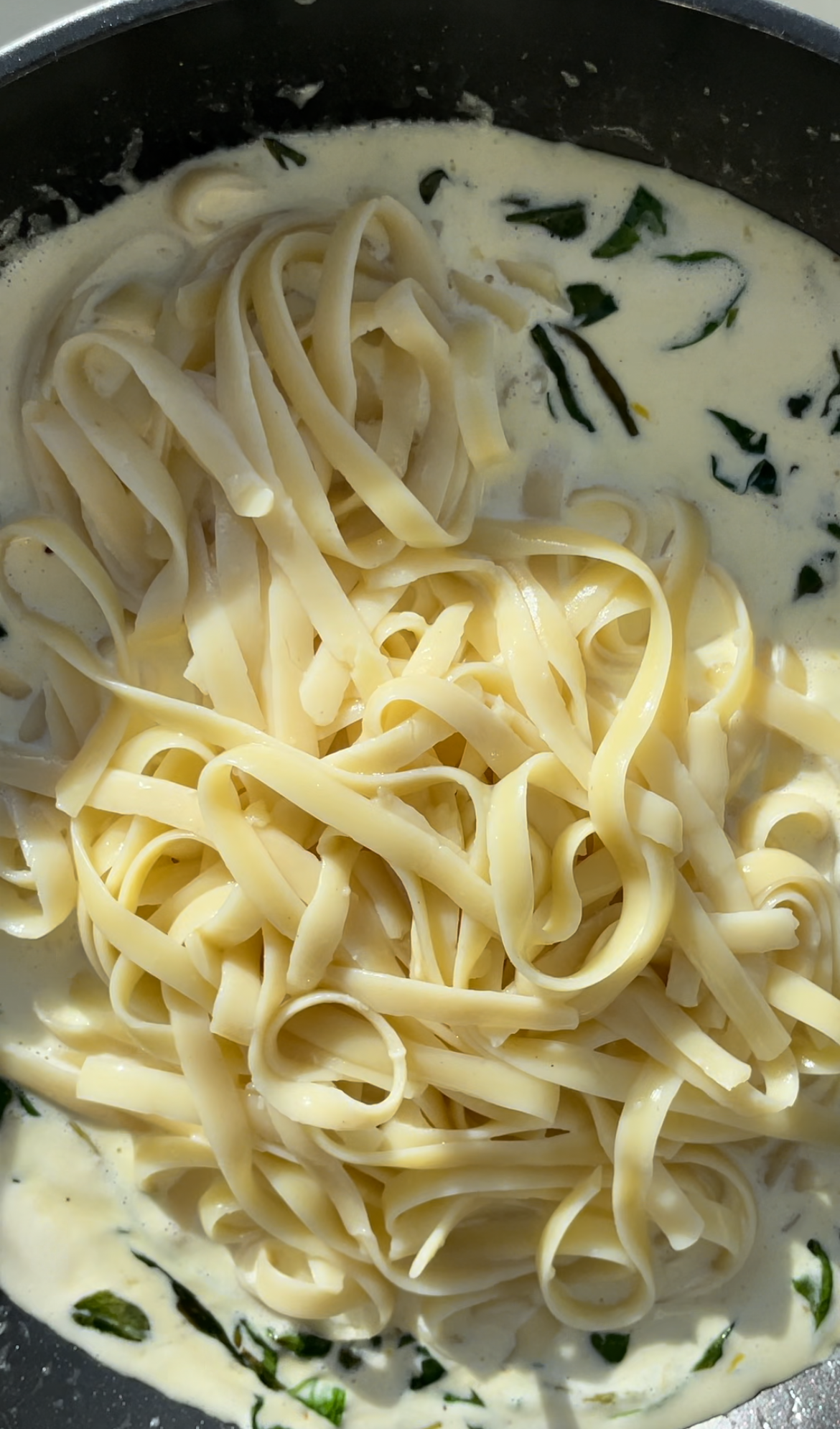 Creamy Spinach Lemon Pasta