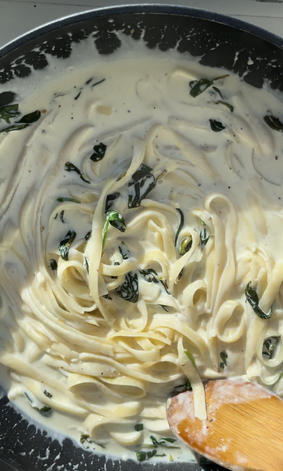 Creamy Spinach Lemon Pasta