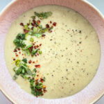 EASY ROASTED GARLIC POTATO SOUP