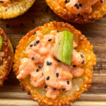 SPICY SHRIMP CRISPY RICE CUPS