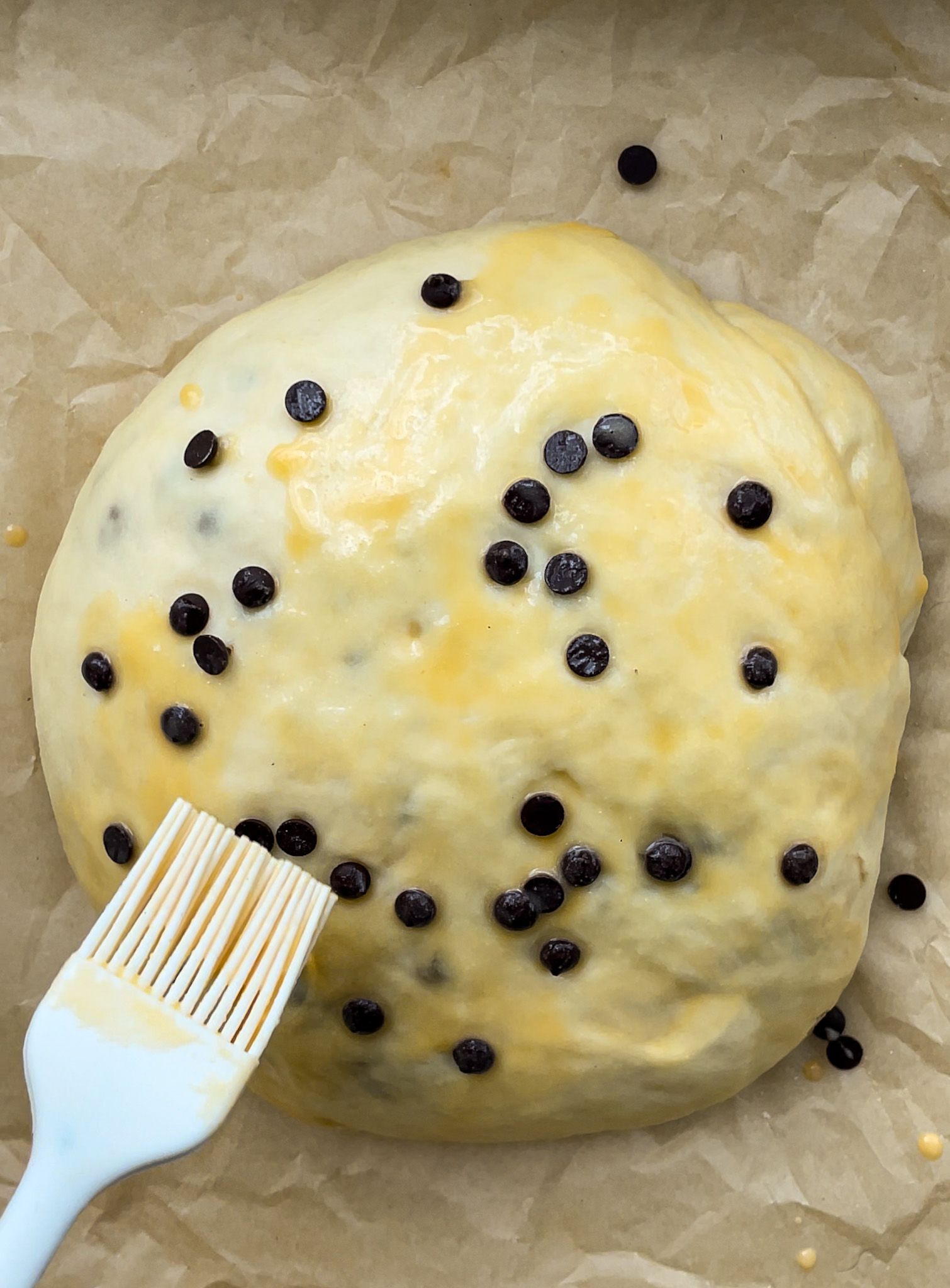 Adding Choco chips in the Flour