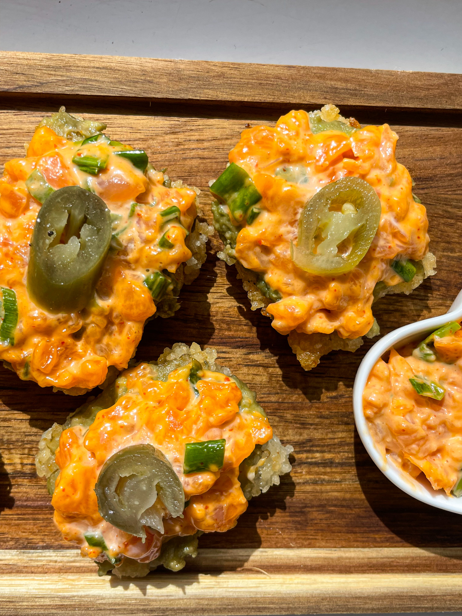 CRISPY SALMON FRIED RICE BITES