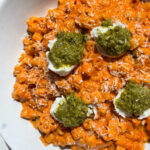 BUBBLY PINK PASTA WITH BUFFALO CHEESE