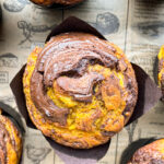 CHOCOLATE SWIRL PUMPKIN MUFFINS