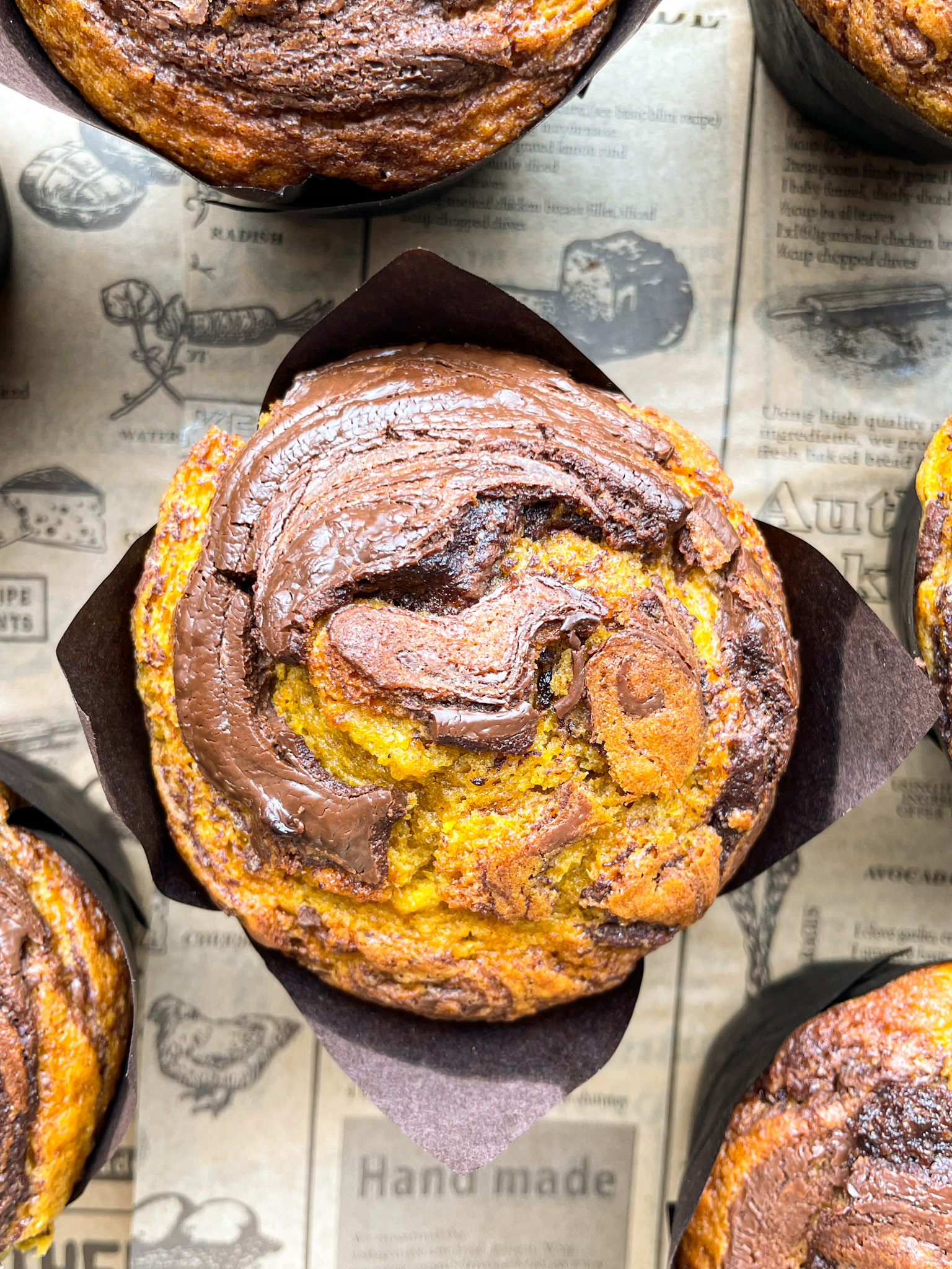 Chocolate Pumpkin Muffins