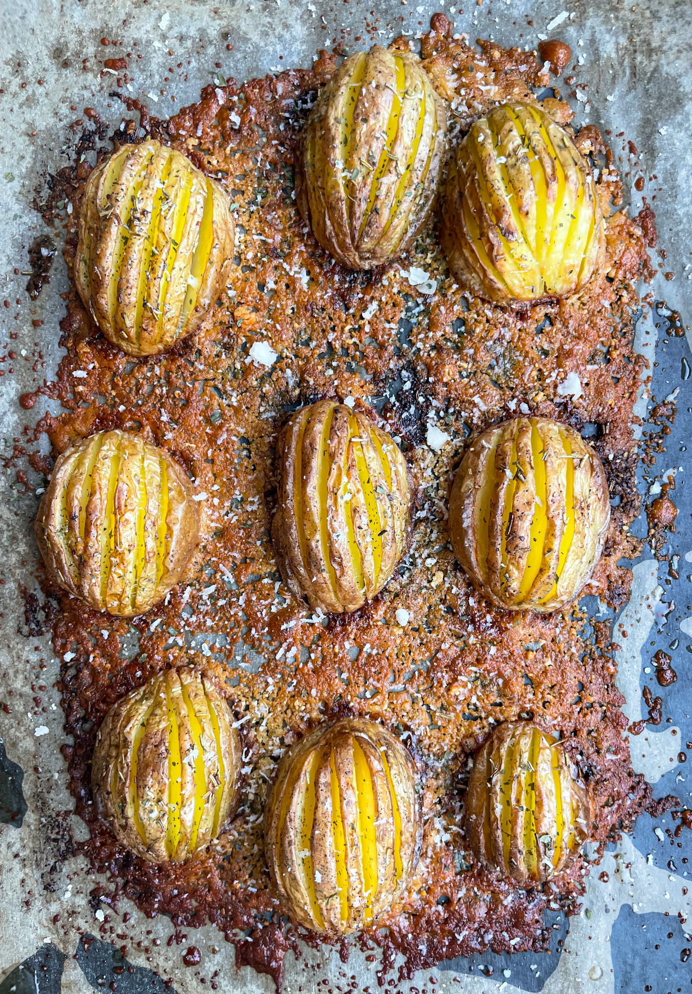 Hasselback Parmesan Potatoes