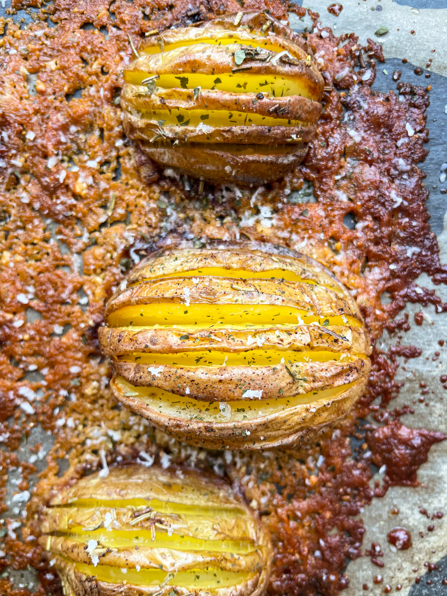 Hasselback Parmesan Potatoes