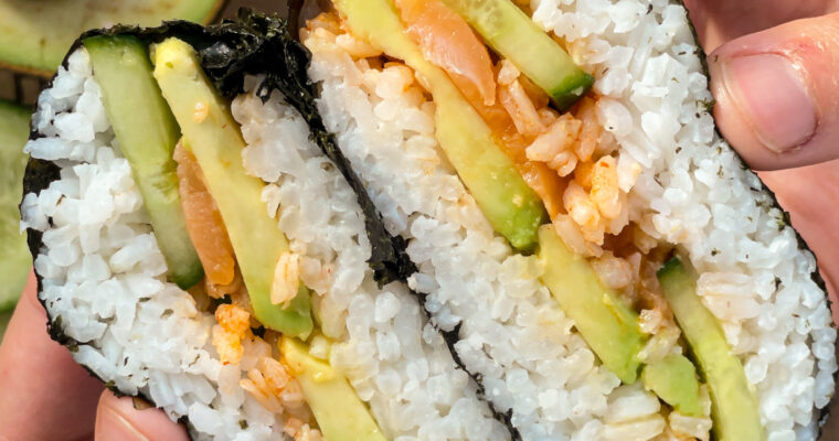 SALMON ONIGIRAZU ( SUSHI SANDWICH )