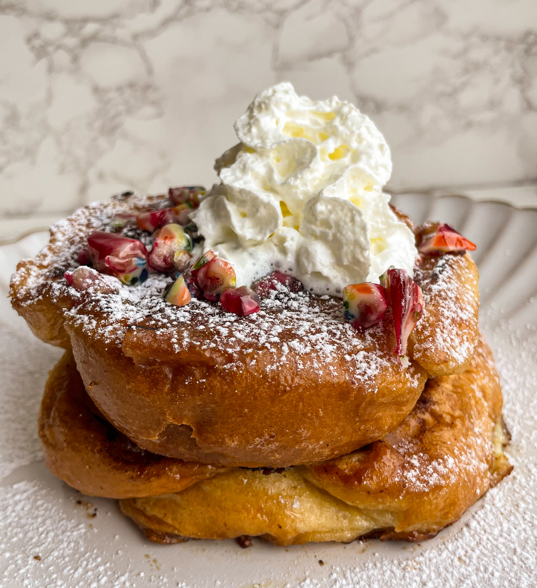 CRÈME BRÛLÉE CANDY CANE FRENCH TOAST