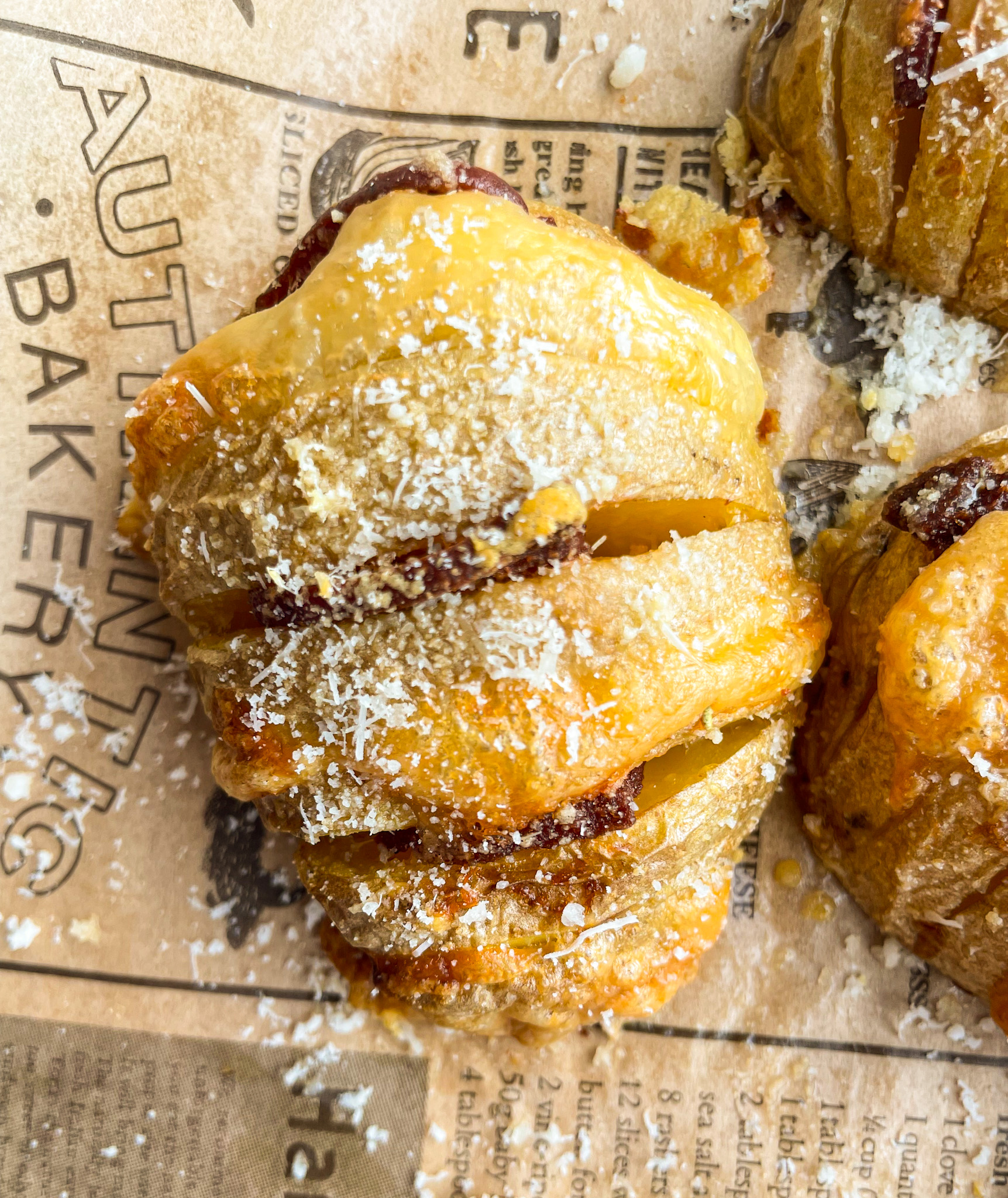 Cheesy Sucuk Hasselback Potatoes