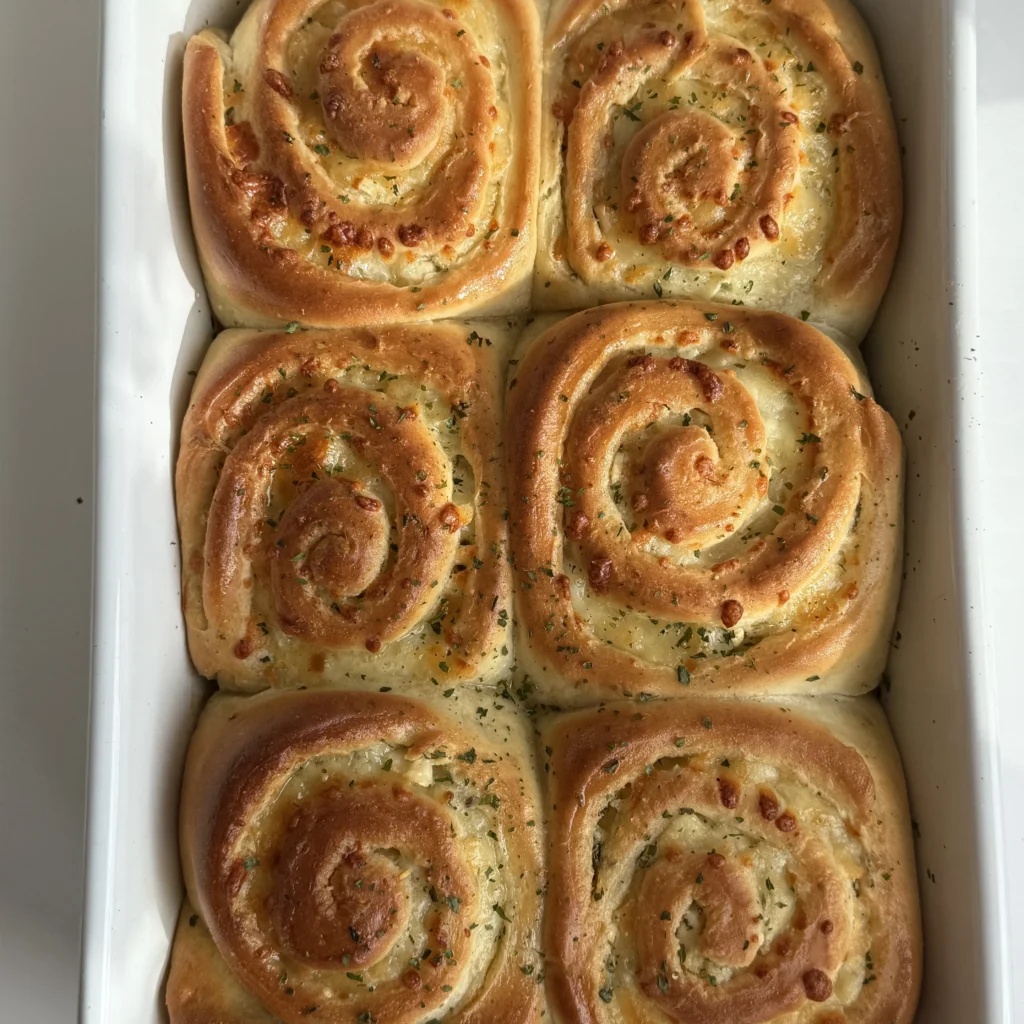 Soft Garlic Cheese Rolls