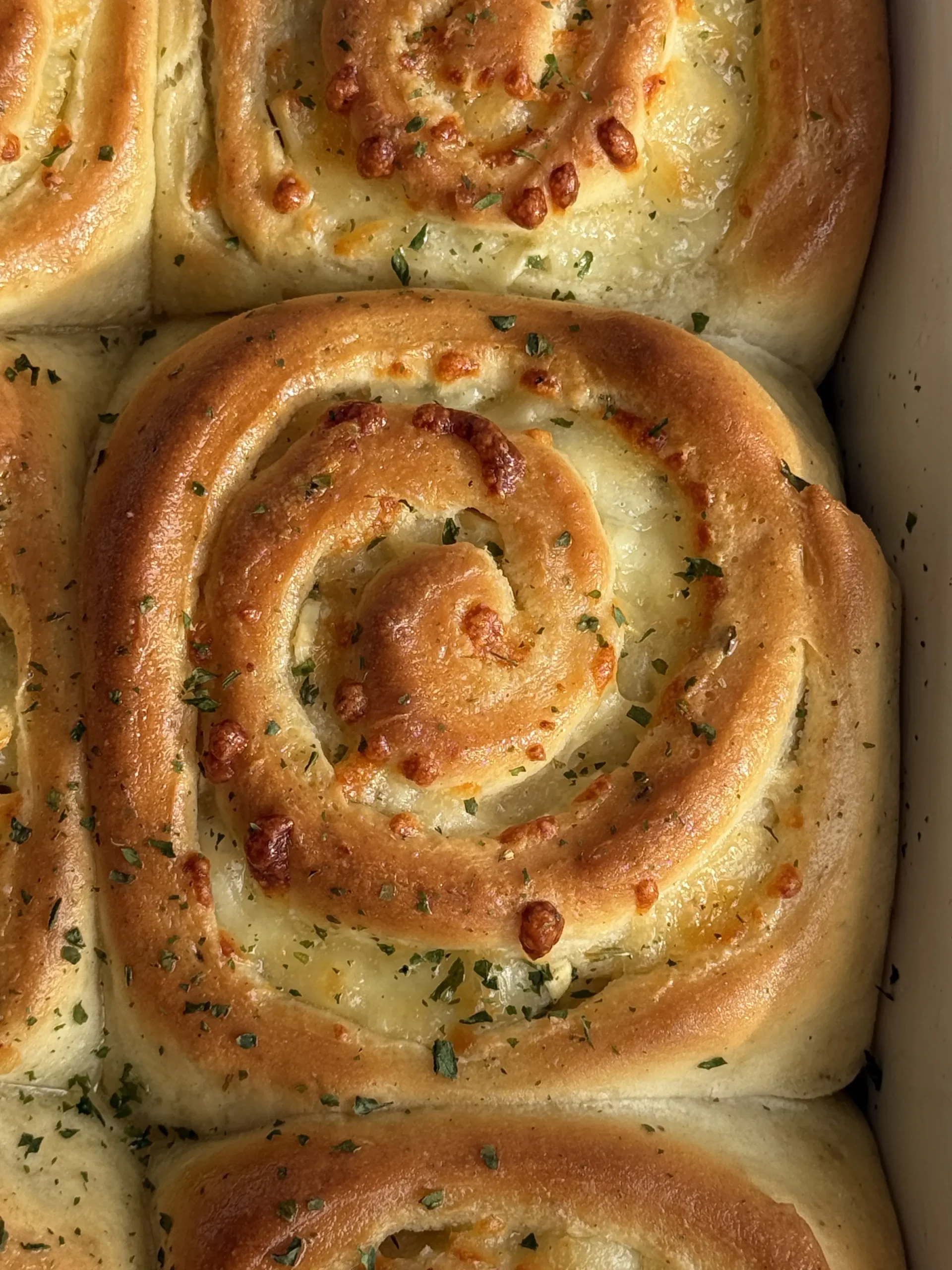 Soft Garlic Cheese Rolls