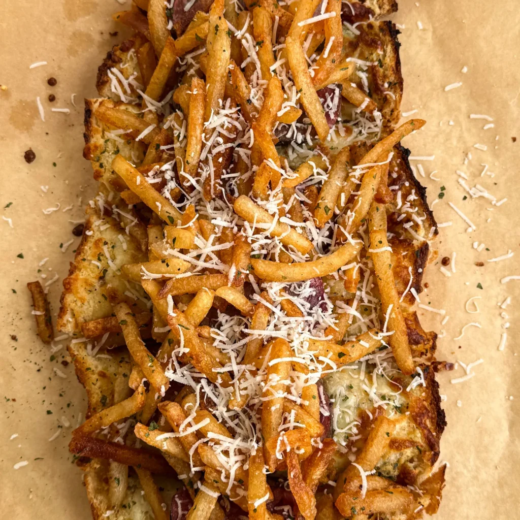 Steak Frites Garlic Bread