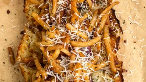 Steak Frites Garlic Bread