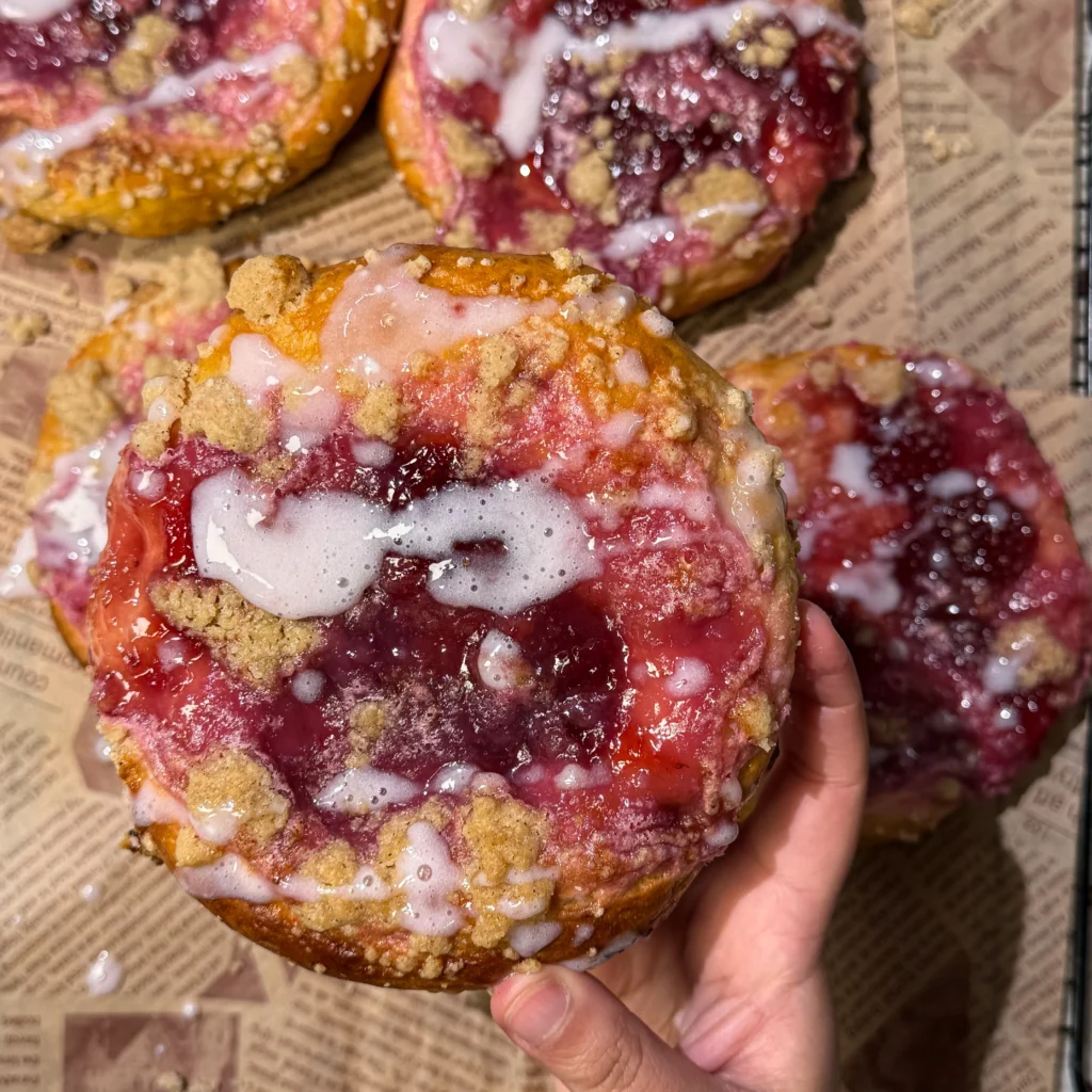 Strawberry Crumble Danishes