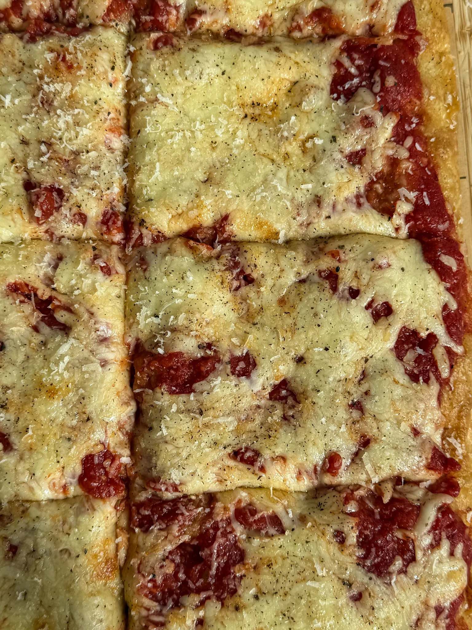 Sicilian focaccia pizza