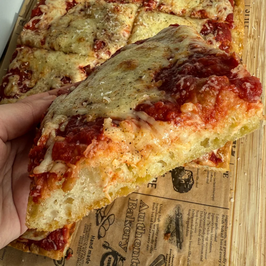 Sicilian focaccia pizza