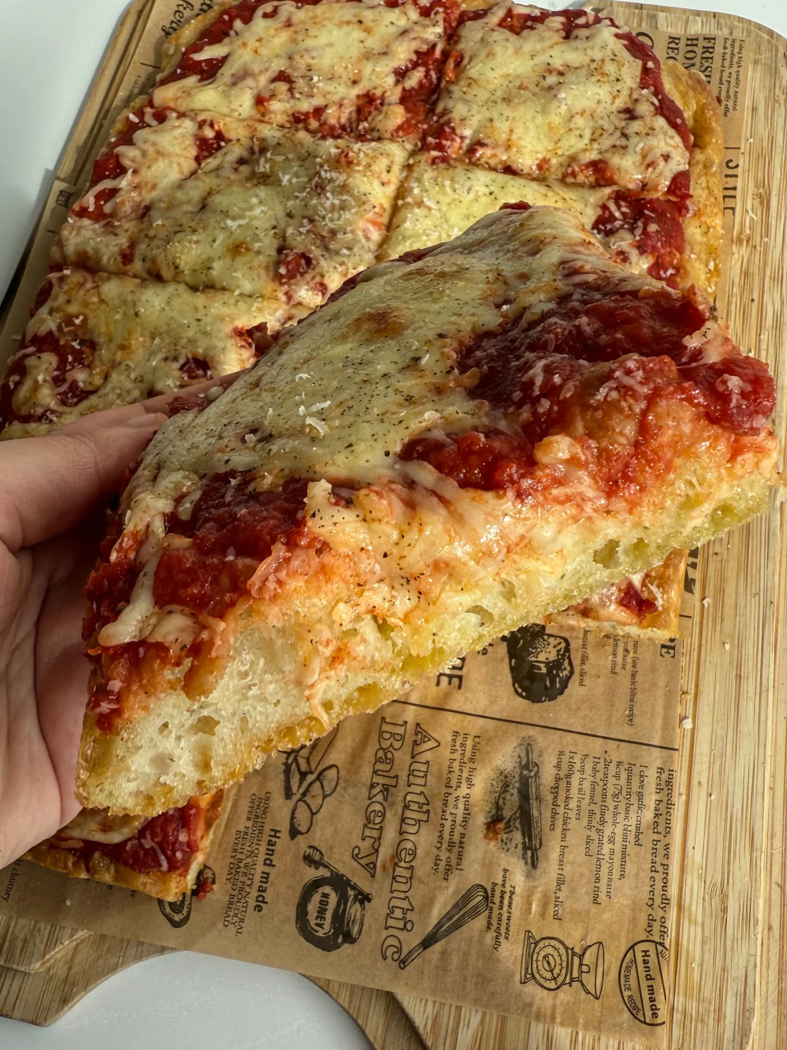 Sicilian focaccia pizza