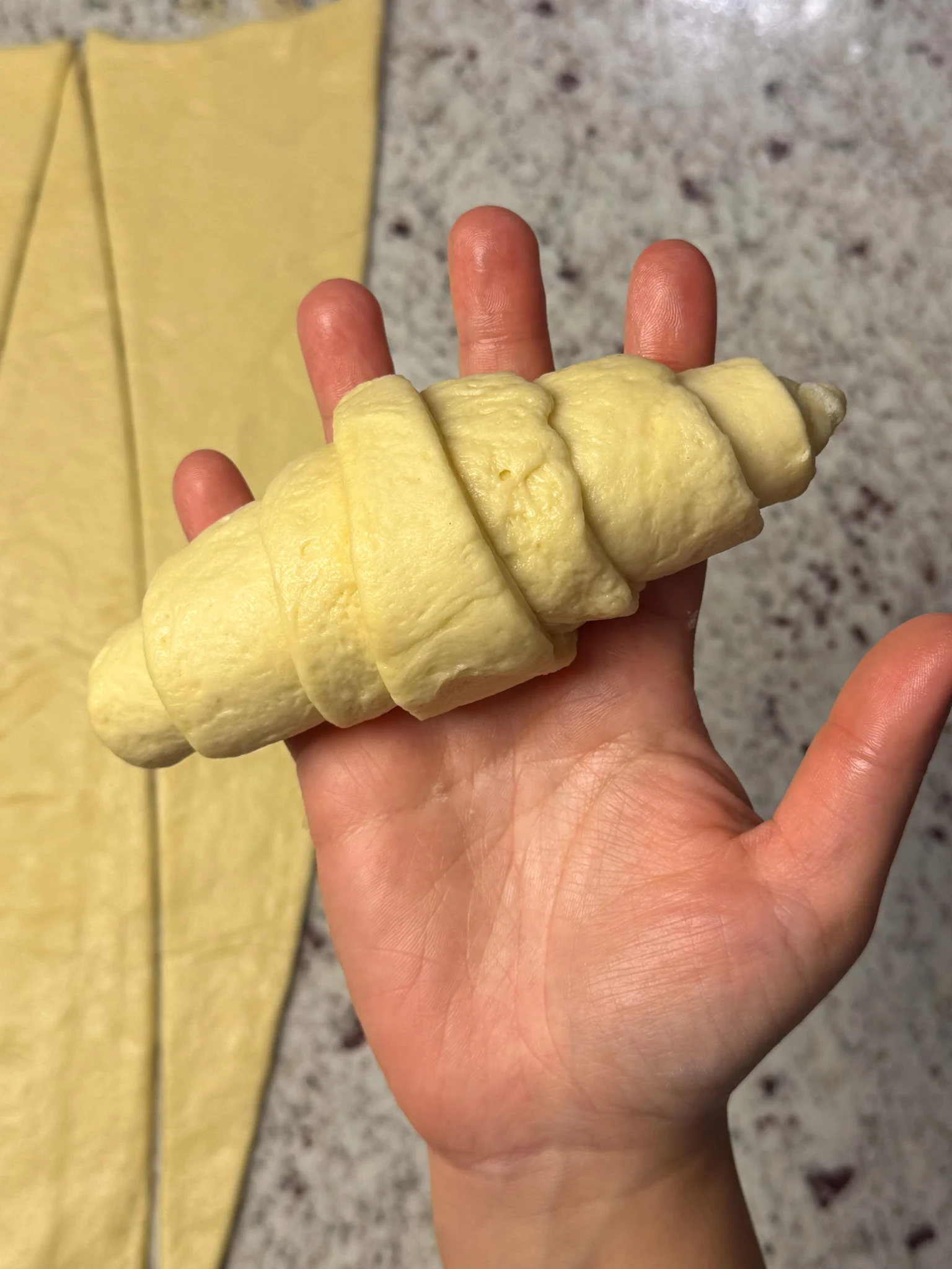 Making process of doughssants recipe