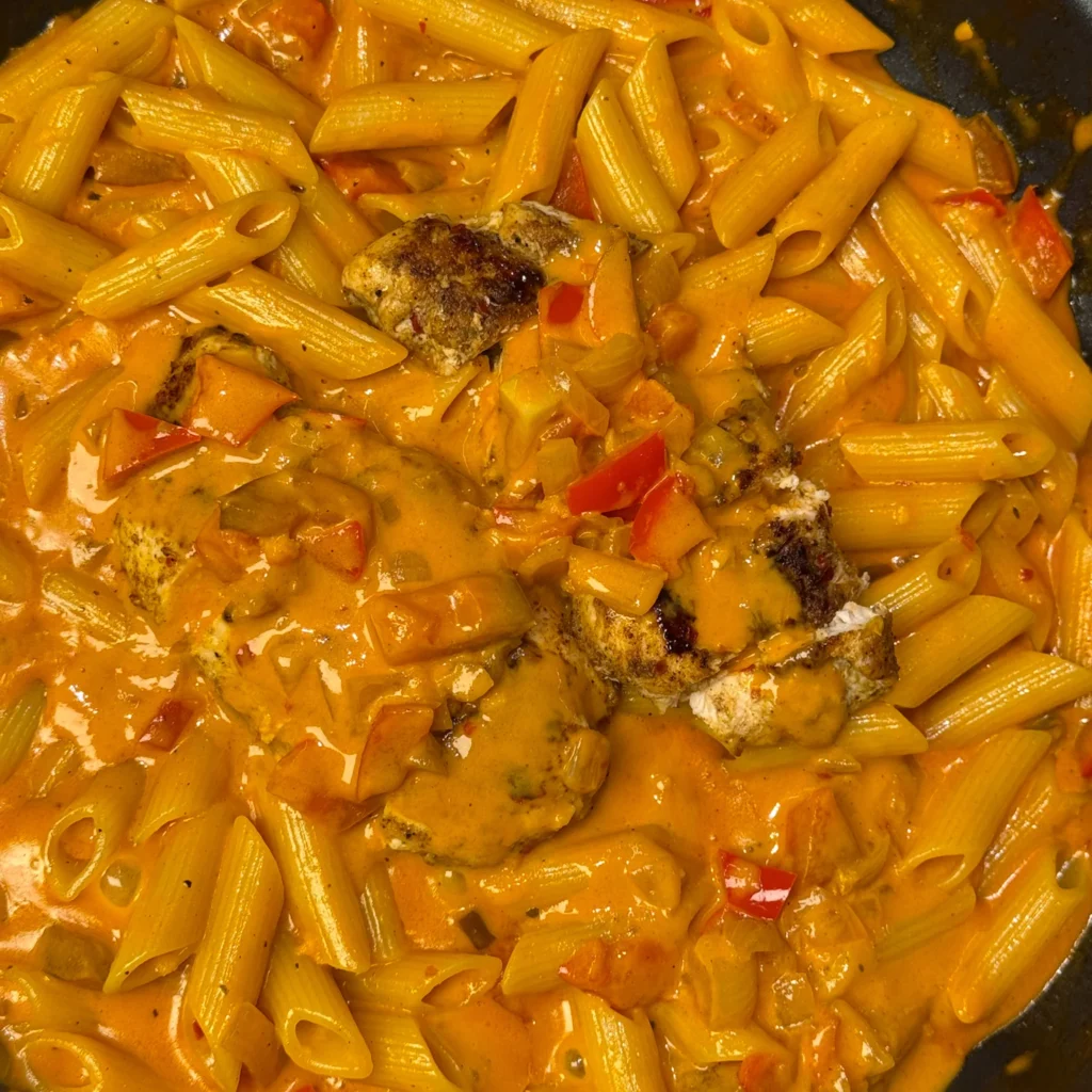 Creamy Red Pepper Chicken Pasta