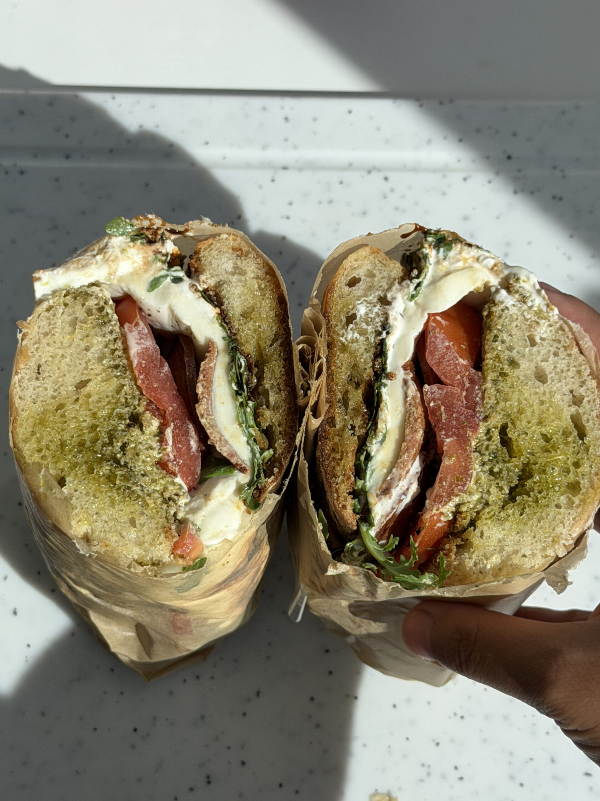 italian burrata sandwich
