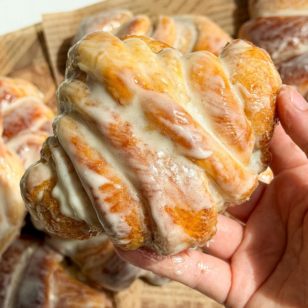 Cinnamon Roll Croissants with Cream Cheese Glaze