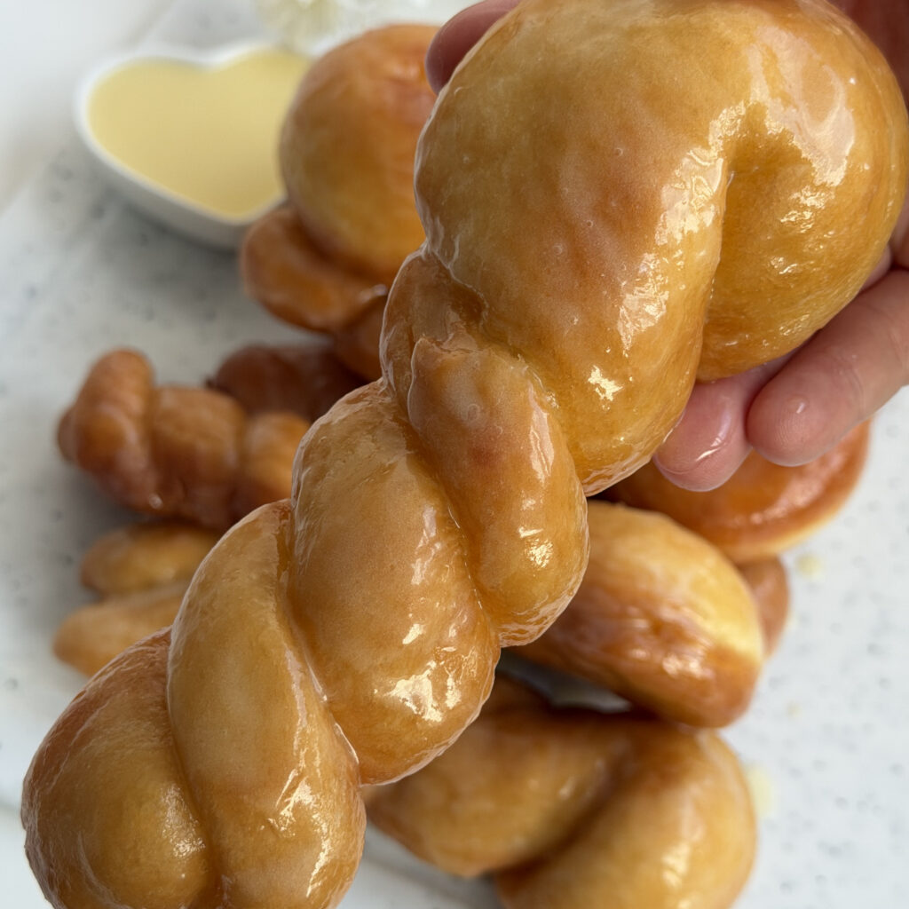 Glazed Twisted Donuts (Soft, Fluffy & Bakery-Style)