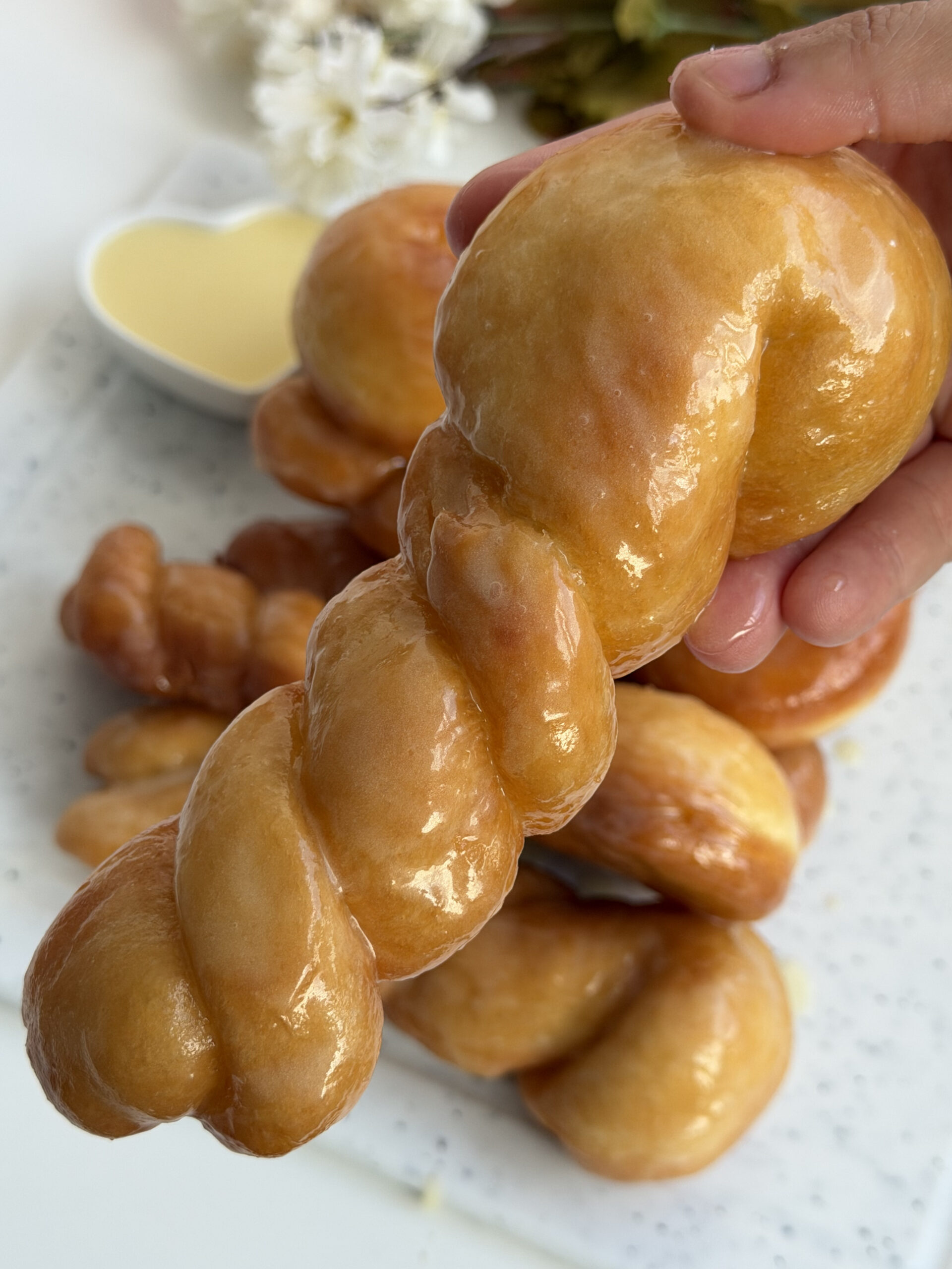 Glazed Twisted Donuts (Soft, Fluffy & Bakery-Style)